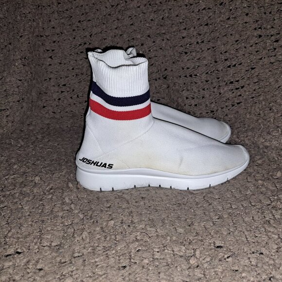 JOSHUA SANDERS-Joshuas Jump High Too Sock Sneakers-White-Sz 35-Excellent - Picture 5 of 7